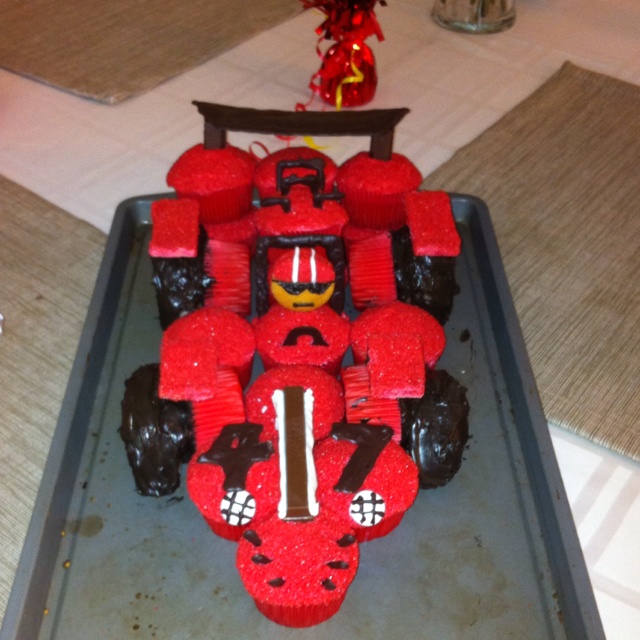 Race Car Cupcake Birthday Cake Race Car Cupcake Birthday Cake