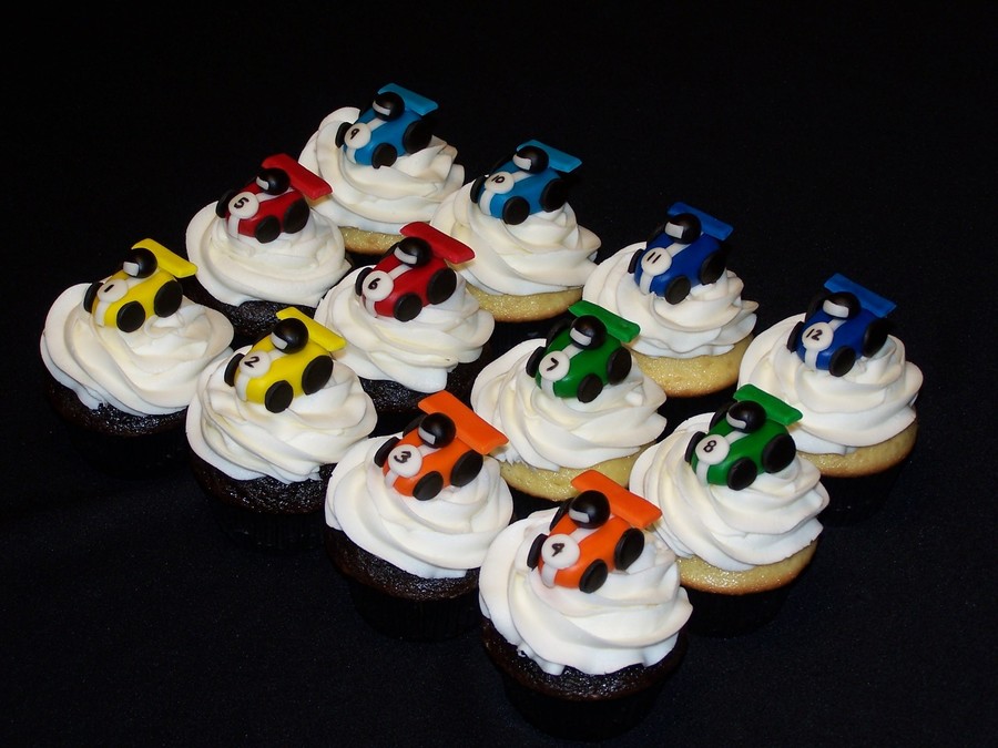 Race Car Cupcake Birthday Cake Race Car Cupcake Birthday Cake