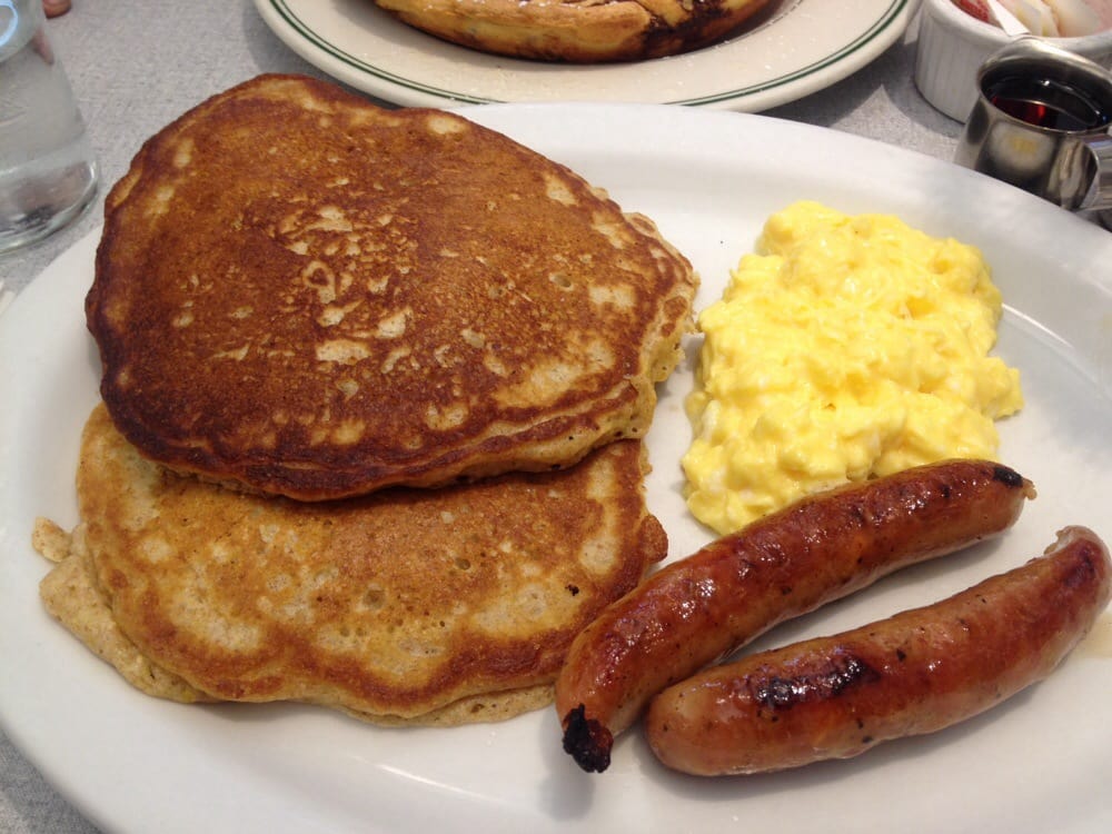 Scrambled Eggs Pancakes and Sausage Scrambled Eggs Pancakes and Sausage