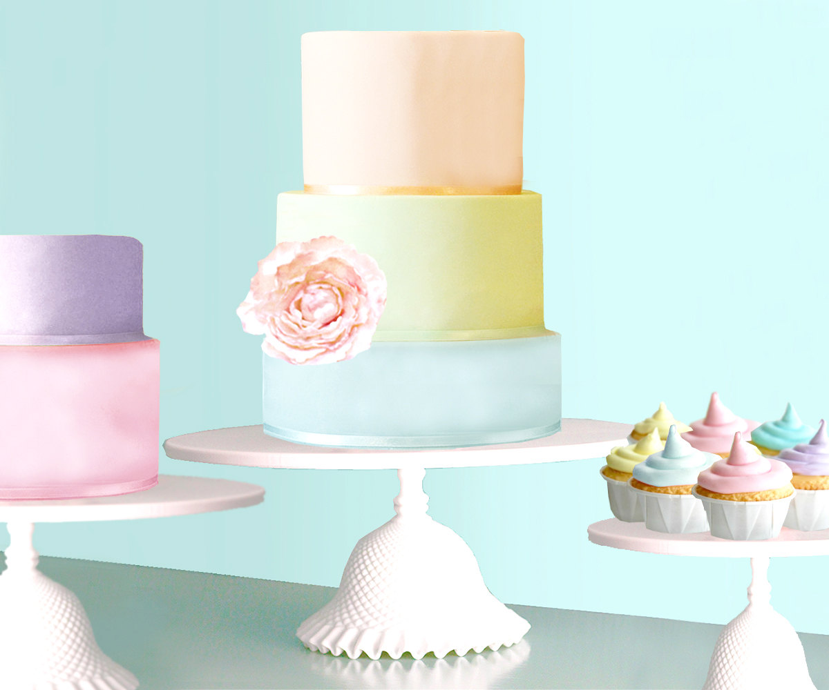 9 pastel wedding cakes