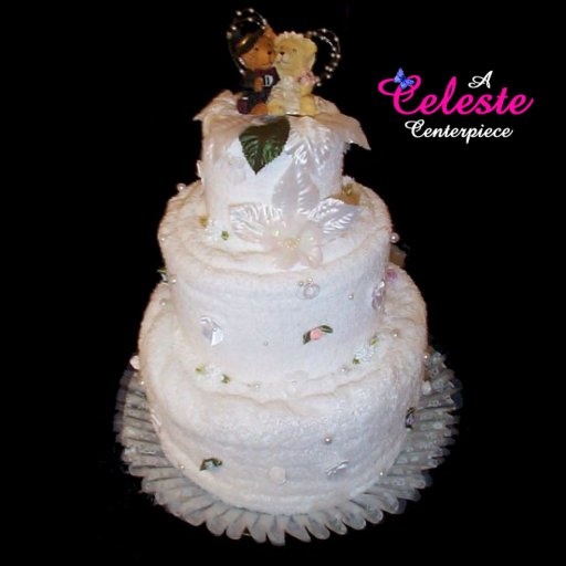 Wedding Towel Cake Centerpiece Wedding Towel Cake Centerpiece