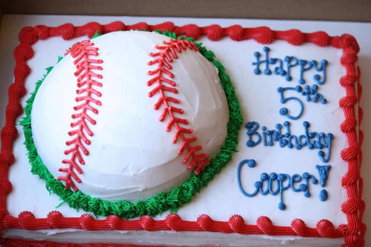 Baseball Birthday Sheet Cake Baseball Birthday Sheet Cake