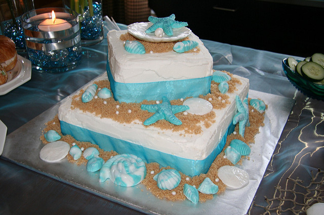 Beach Themed Bridal Shower Cake Beach Themed Bridal Shower Cake