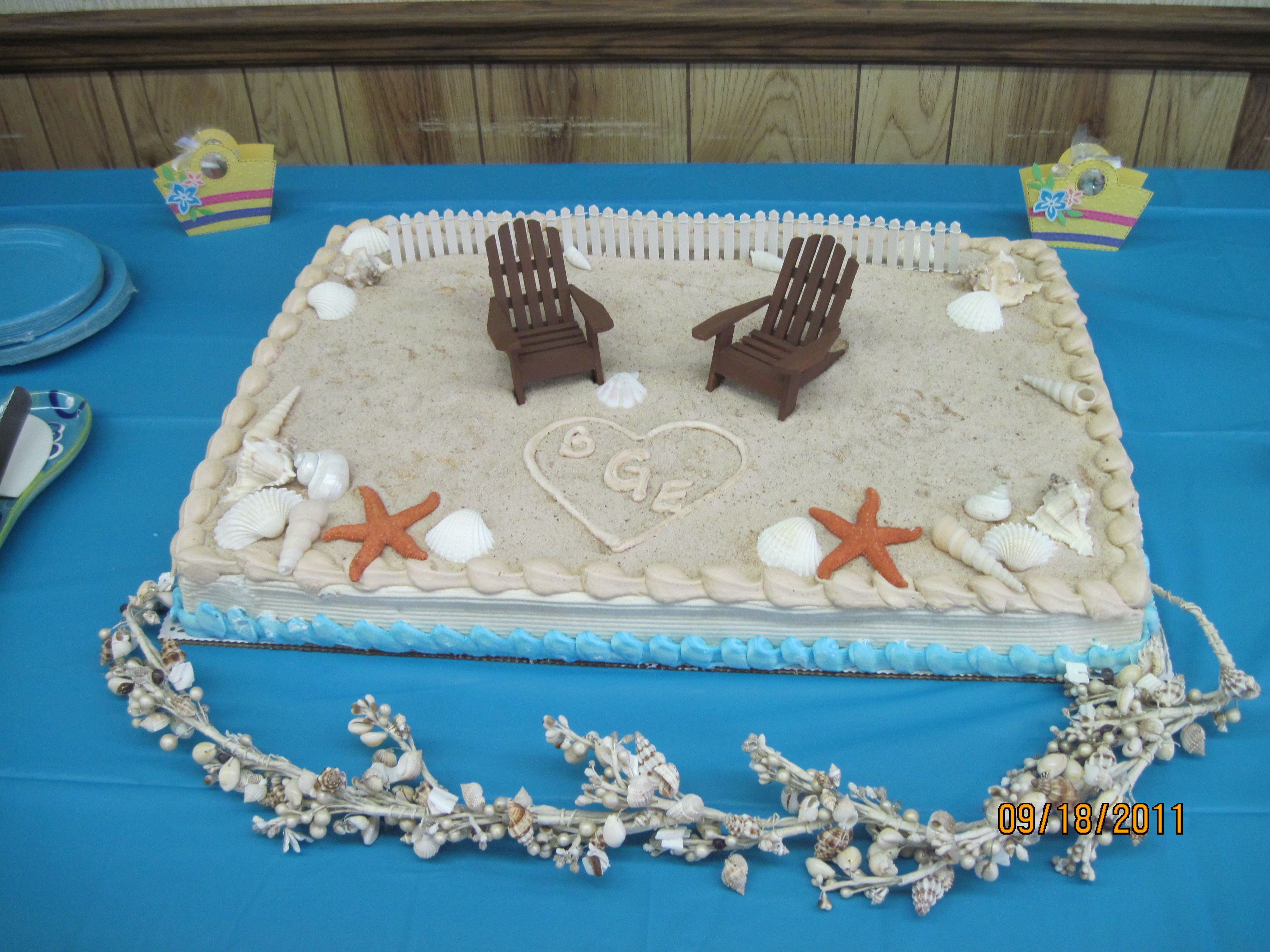 Beach Themed Wedding Shower Cake Beach Themed Wedding Shower Cake