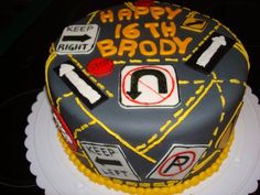 12 Boys 16th Birthday Cakes Driving Photo 16 Year Old Birthday