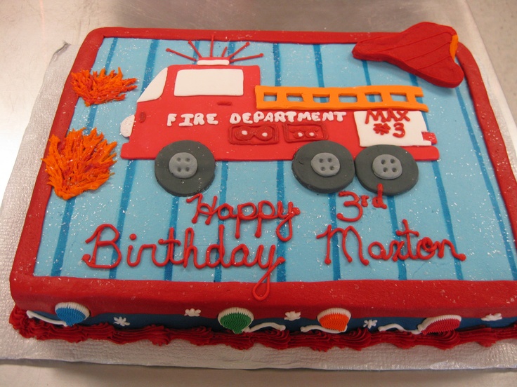 Fire Truck Birthday Cake Fire Truck Birthday Cake