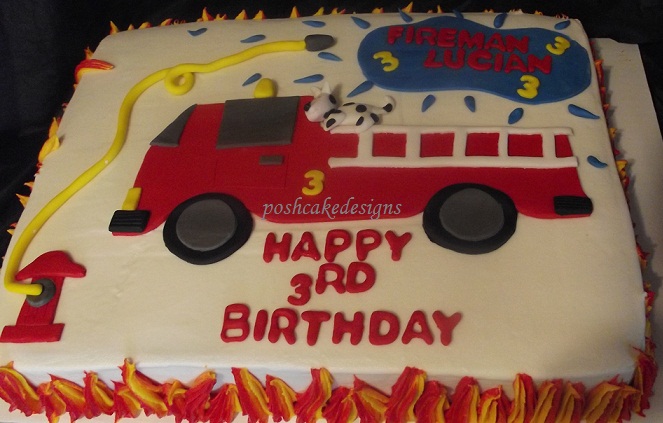 Fire Truck Sheet Cake Fire Truck Sheet Cake