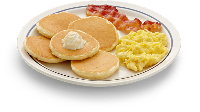 IHOP Breakfast Pancakes Eggs and Bacon IHOP Breakfast Pancakes Eggs and Bacon