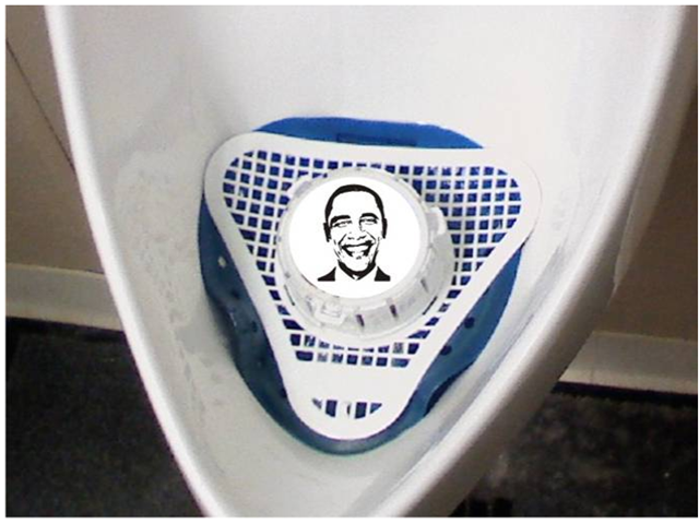 Obama Urinal Target Obama Urinal Target