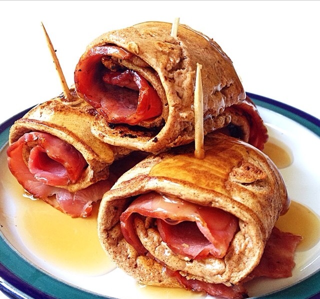 Pancakes with Bacon and Egg Pancakes with Bacon and Egg