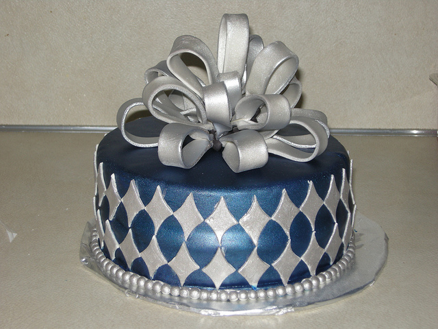 Blue and Silver Birthday Cakes Blue and Silver Birthday Cakes