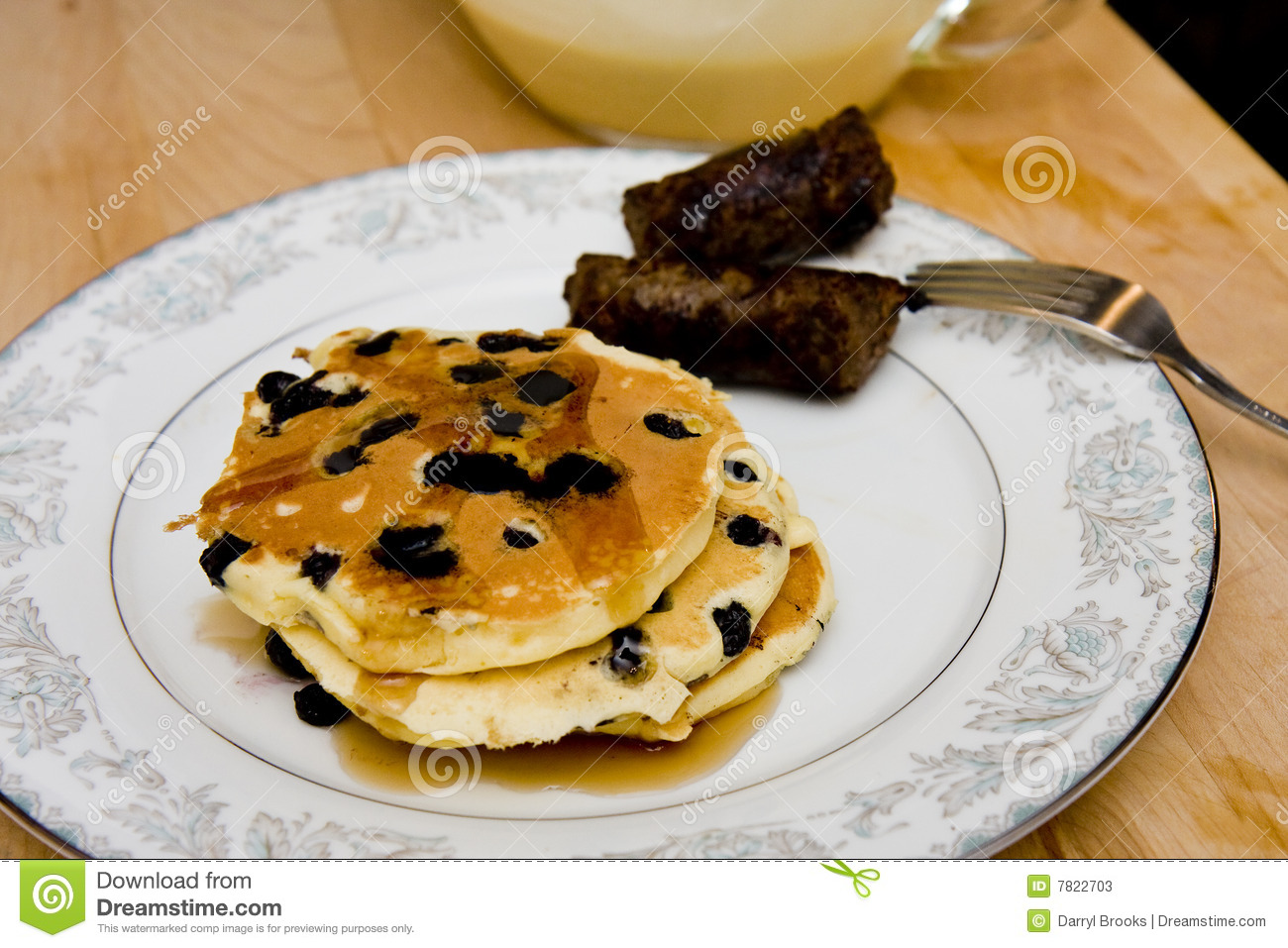 Blueberry Pancakes and Sausage Blueberry Pancakes and Sausage
