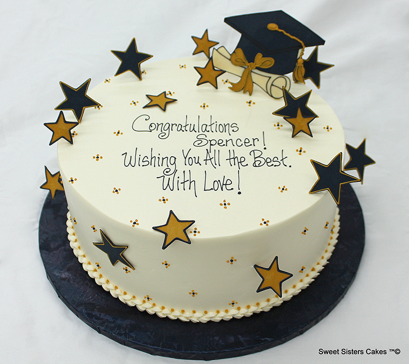 11 Navy And Gold Graduation Cupcakes Photo Navy And Gold