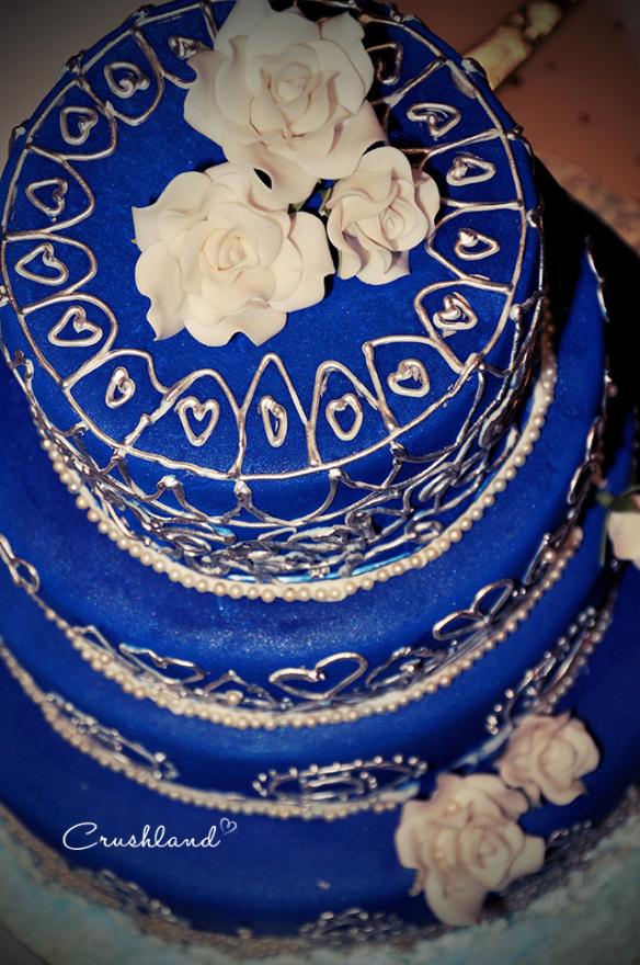 Royal Blue and Silver Wedding Cakes Royal Blue and Silver Wedding Cakes
