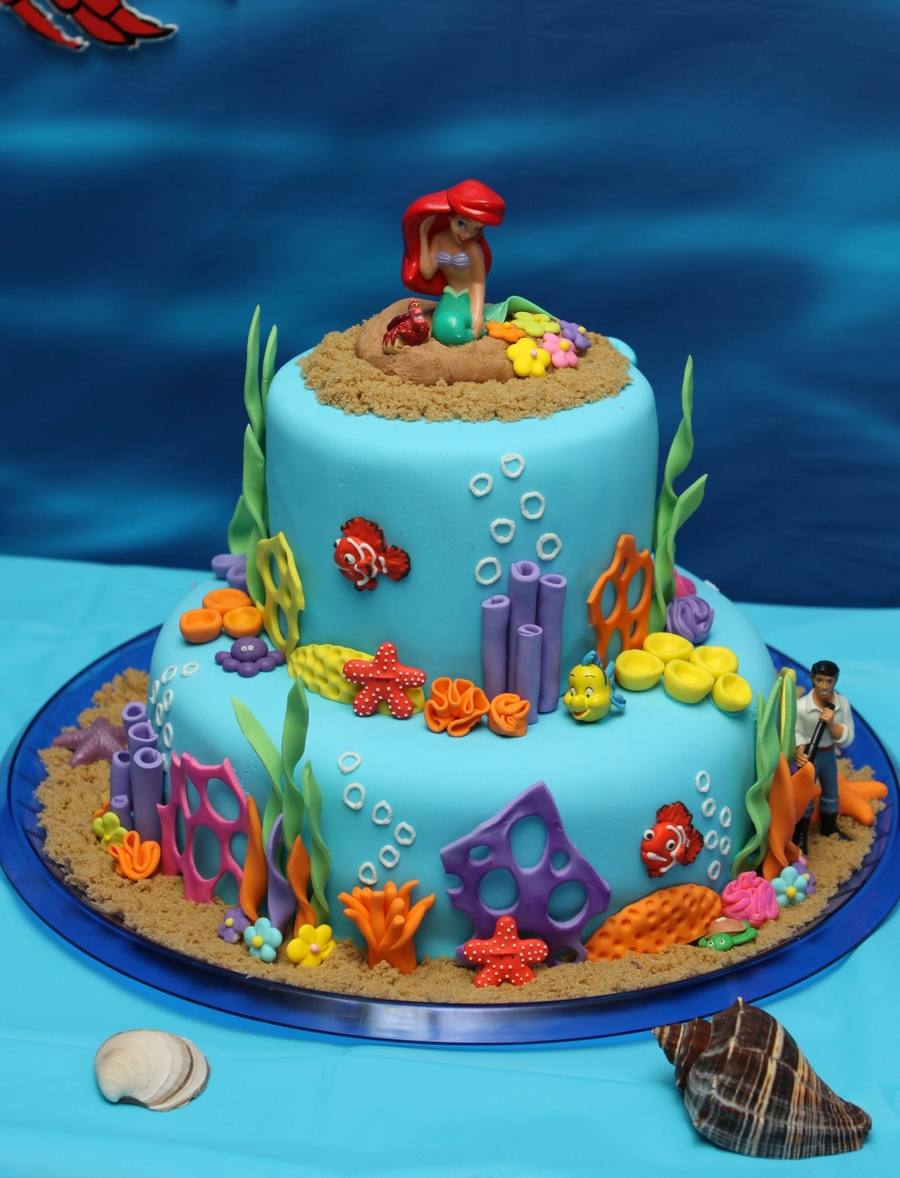 The Little Mermaid Under the Sea Birthday Cake The Little Mermaid Under the Sea Birthday Cake
