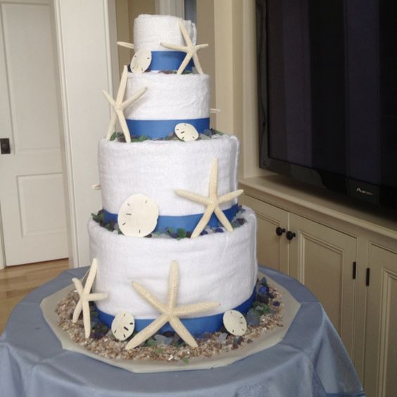 Beach Themed Bridal Shower Cake Beach Themed Bridal Shower Cake