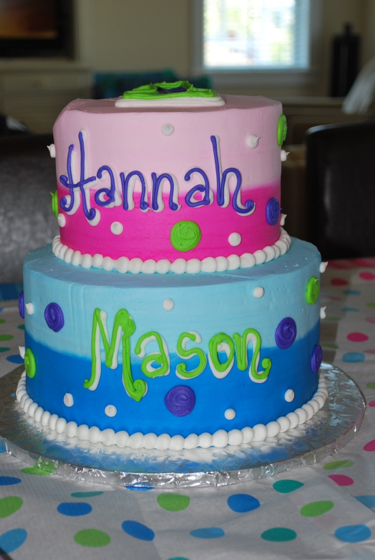 Boy Girl Twins Birthday Cakes Boy Girl Twins Birthday Cakes
