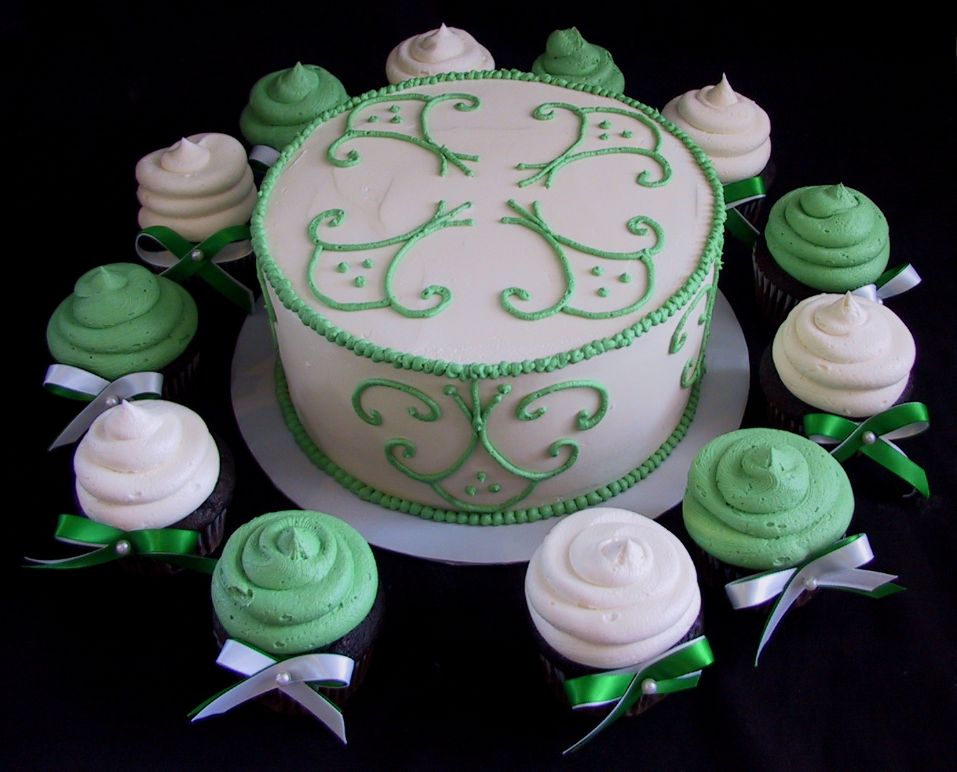 Bridal Shower Cake and Cupcakes Bridal Shower Cake and Cupcakes