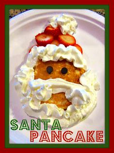 Christmas Santa Pancakes Christmas Santa Pancakes