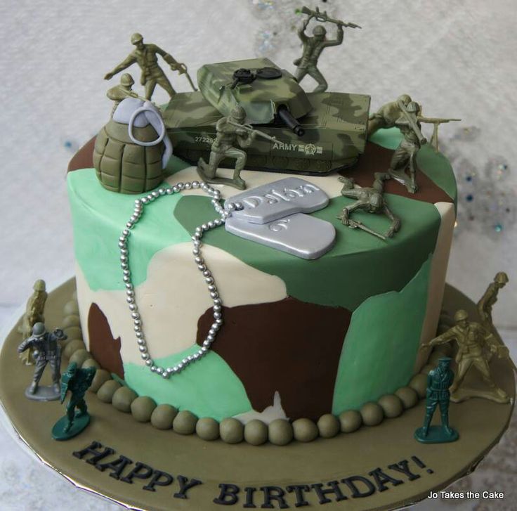 Happy Birthday Army Cake