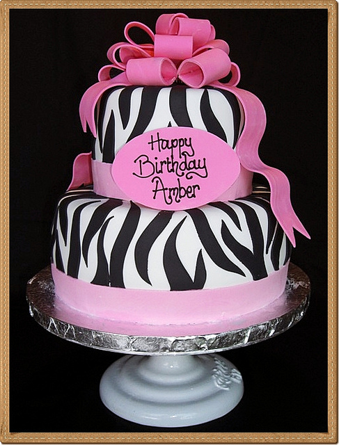 Hot Pink Zebra Stripes Cake Hot Pink Zebra Stripes Cake