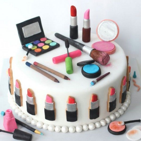11 Girl Makeup Cakes Photo , Makeup Birthday Cake, 8 Year