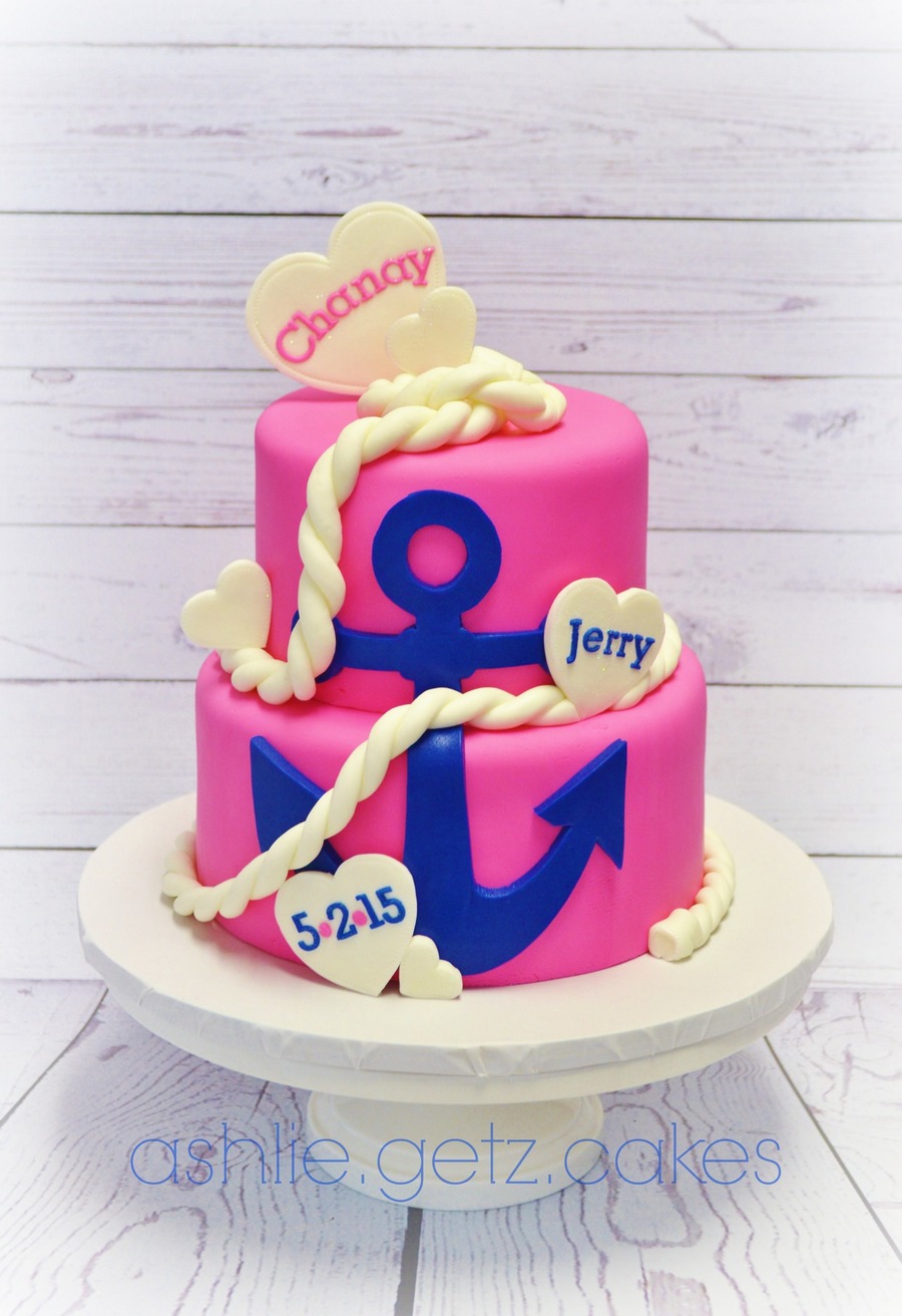Nautical Bridal Shower Cake Nautical Bridal Shower Cake