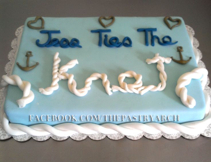 Nautical Themed Bridal Shower Cake Nautical Themed Bridal Shower Cake