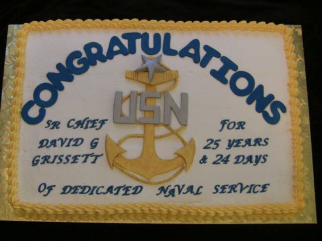 Navy Retirement Cake