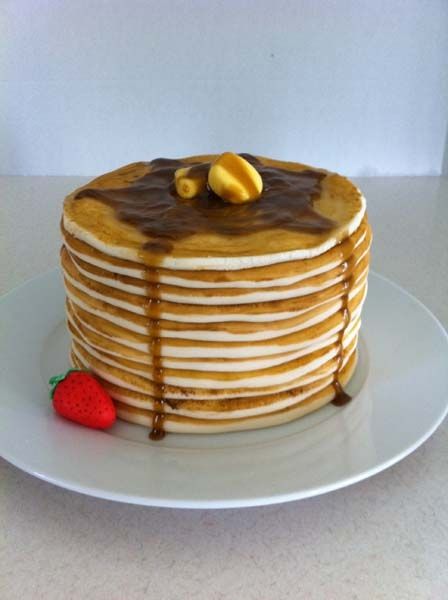 Pancake Stack Birthday Cake Pancake Stack Birthday Cake