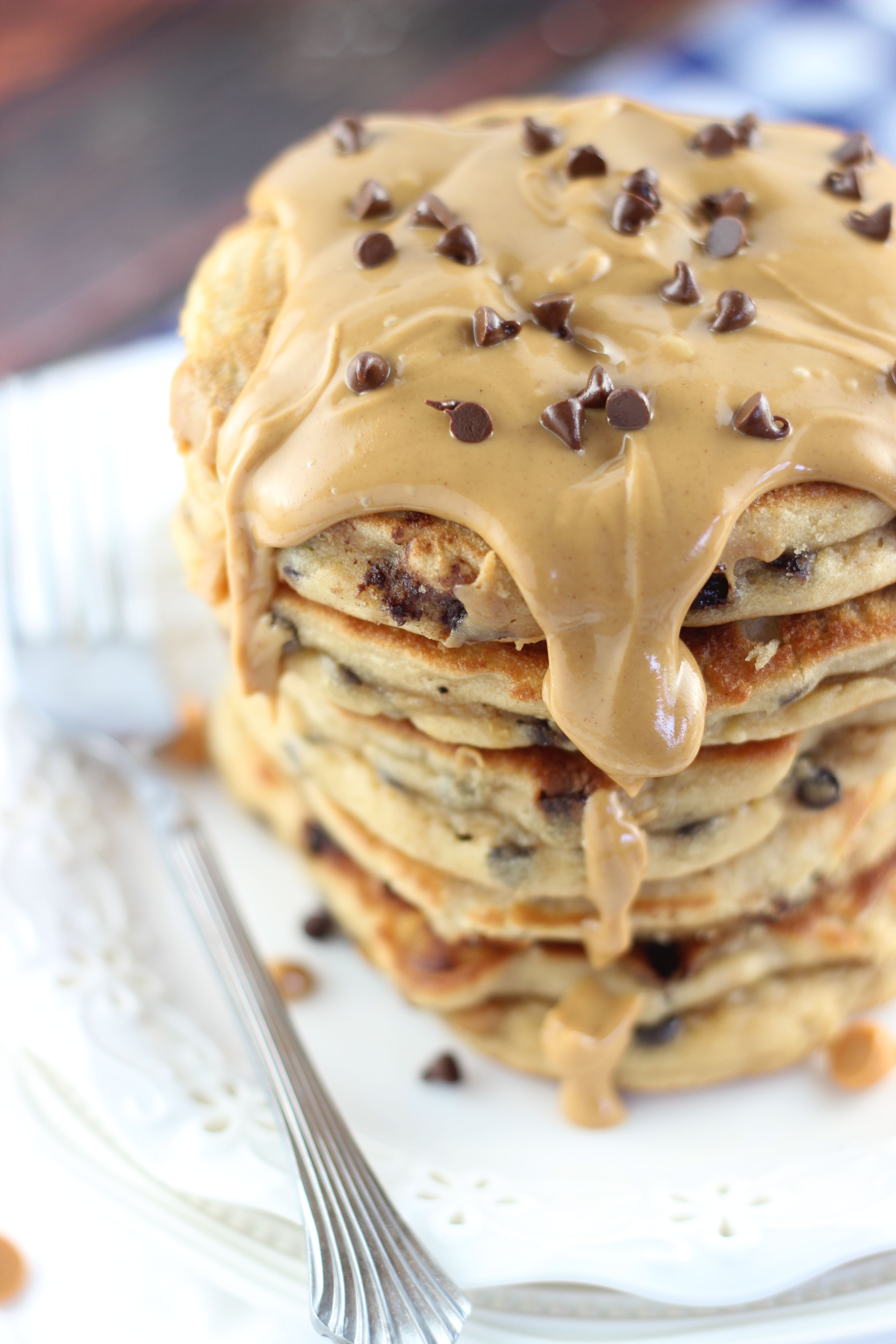 Peanut Butter Chocolate Chip Pancakes Peanut Butter Chocolate Chip Pancakes