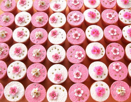 Pink Elegant Wedding Cupcakes Pink Elegant Wedding Cupcakes