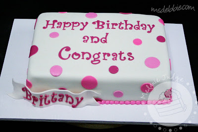 Pink Polka Dot Birthday Sheet Cake Pink Polka Dot Birthday Sheet Cake