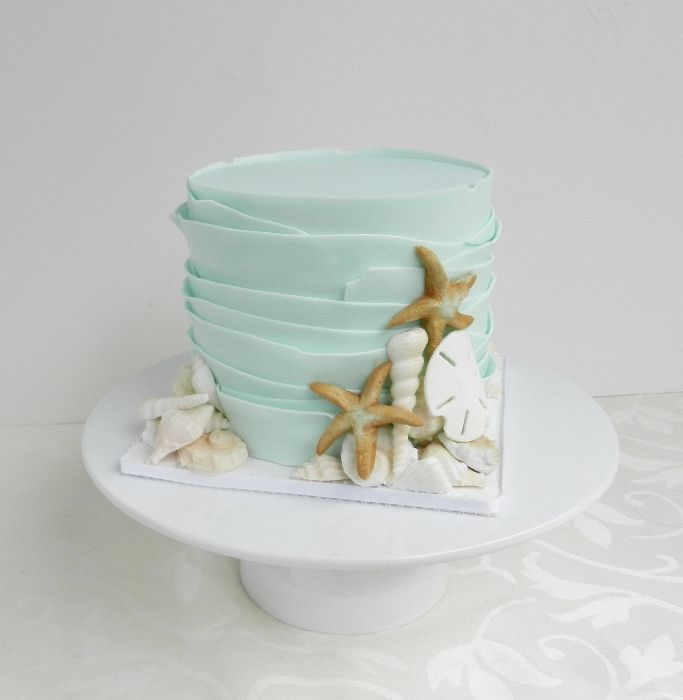 12 Small Beach Wedding Cakes Photo Small Two Tier Wedding Cake