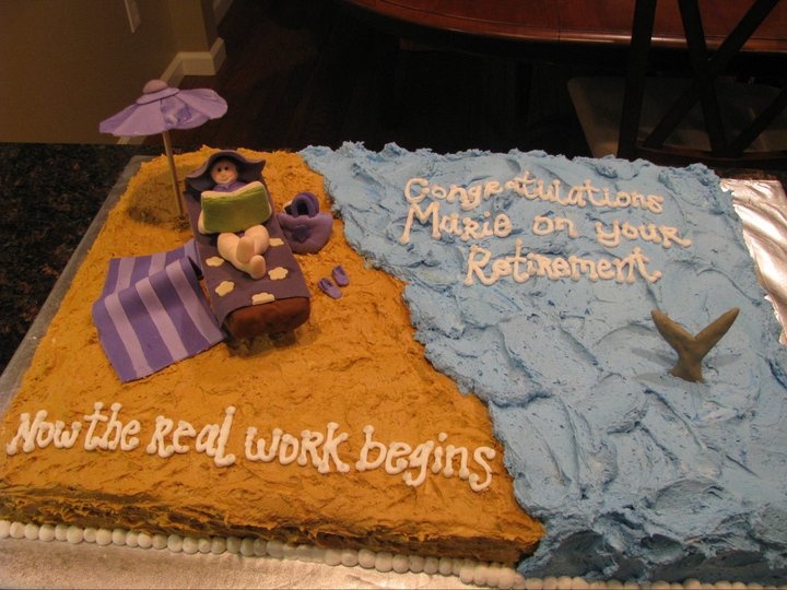 Beach Theme Retirement Cake Beach Theme Retirement Cake