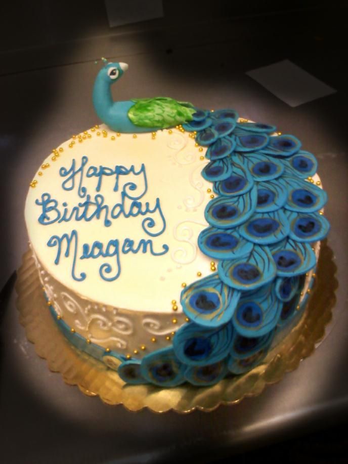 Buttercream Peacock Feather Cake Buttercream Peacock Feather Cake