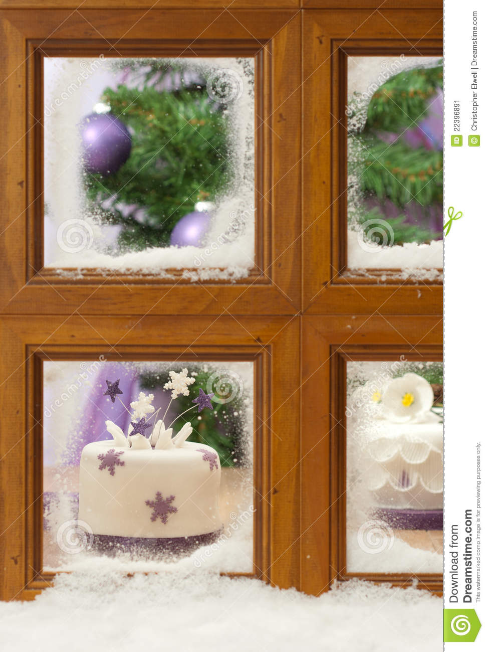 Christmas Scene through Window Christmas Scene through Window