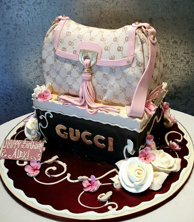10 Gucci Designer Purse Cakes Photo Cake Gucci Purse Cake Via Designer Birthday
