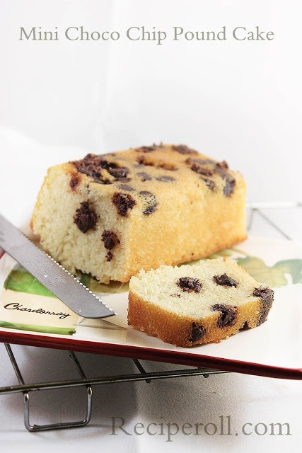 Mini Chocolate Chip Pound Cake Mini Chocolate Chip Pound Cake