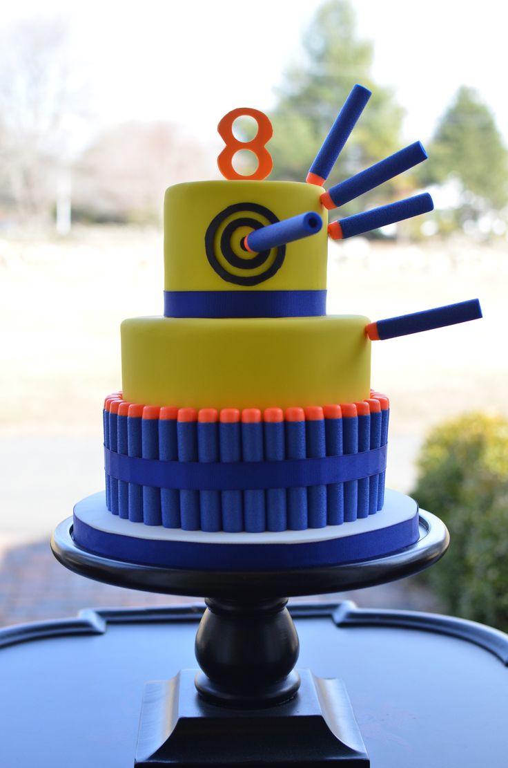 Nerf Birthday Party Cake Nerf Birthday Party Cake