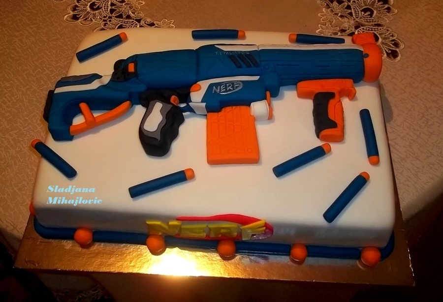 Nerf Gun Birthday Cake Nerf Gun Birthday Cake