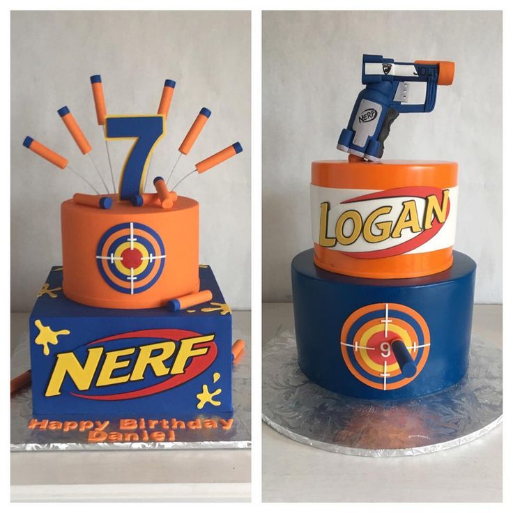 Nerf Gun Birthday Party Cake Nerf Gun Birthday Party Cake