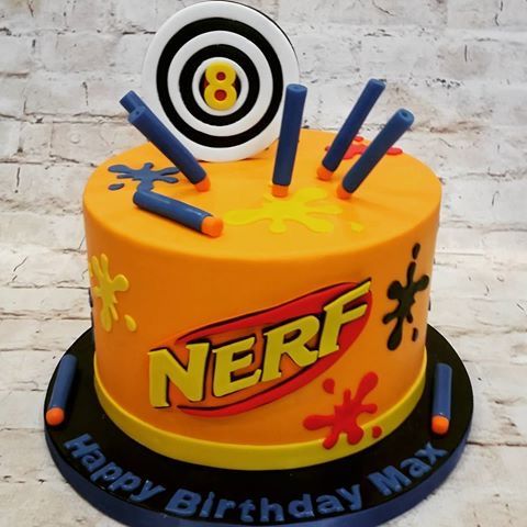 Nerf Gun Birthday Party Cake Nerf Gun Birthday Party Cake