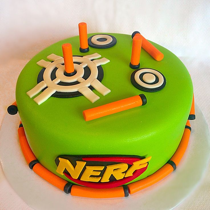 Nerf Gun Birthday Party Cake Nerf Gun Birthday Party Cake