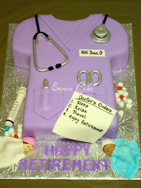 Nurse Retirement Cake Nurse Retirement Cake