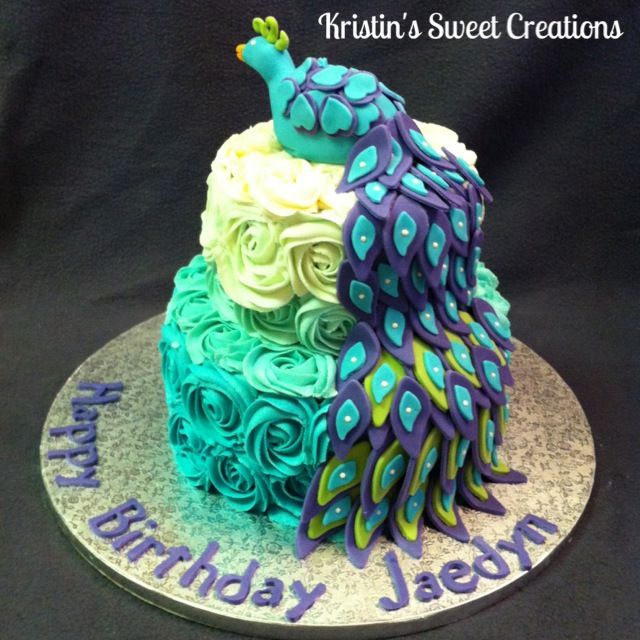 Peacock Birthday Cake Ideas Peacock Birthday Cake Ideas