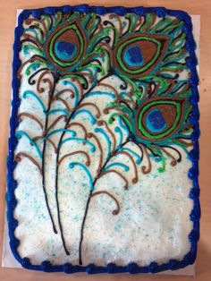 Peacock Sheet Cake Peacock Sheet Cake