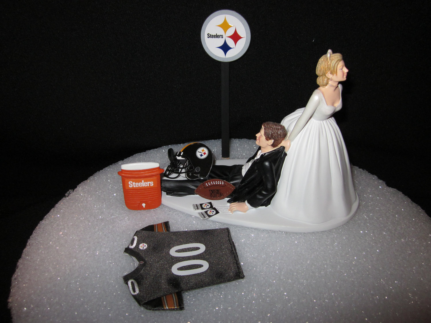 Pittsburgh Steelers Wedding Cake Toppers