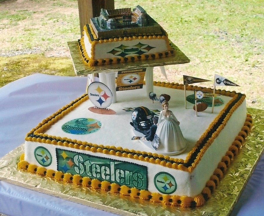Pittsburgh Steelers Wedding Cake Pittsburgh Steelers Wedding Cake