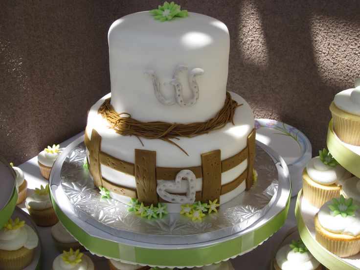 Western Wedding Cake and Cupcake Western Wedding Cake and Cupcake